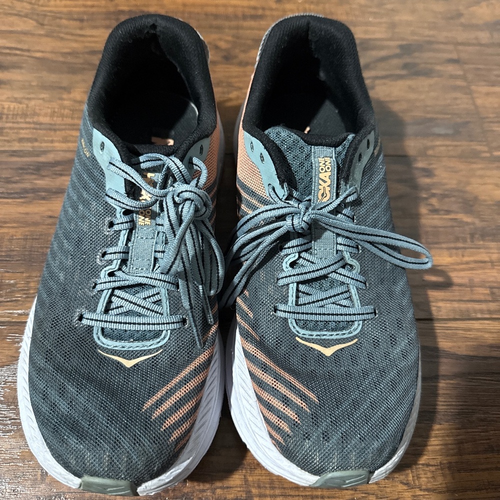 Blue hoka women running shoes